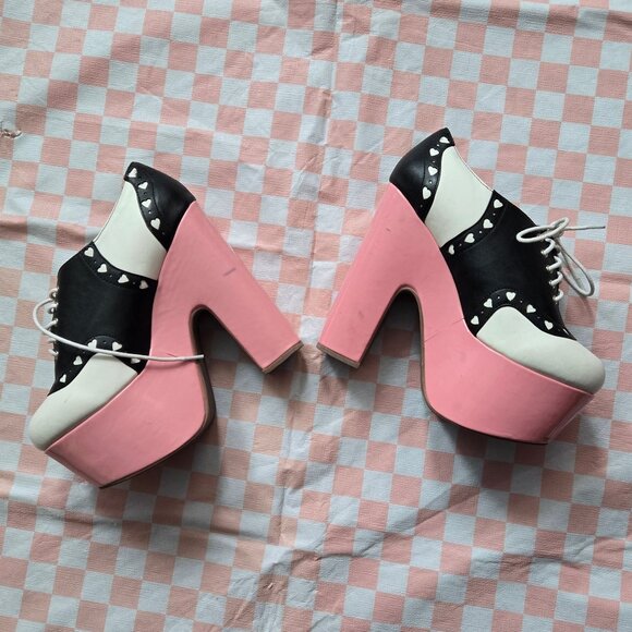 Sugarbaby Sugarthrillz Peggy Sue loafer Platform shoes US 8 - Picture 8 of 10